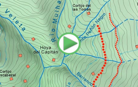 Animación de la ruta para coronar el Mulhacén desde Capileira, por las Acequias
