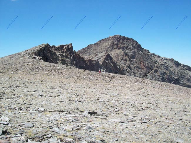 Loma final del Cerro de los Machos, con el Veleta al fondo