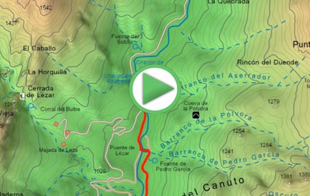 Animación de la ruta para BTT desde Castril al Poblado de la Central