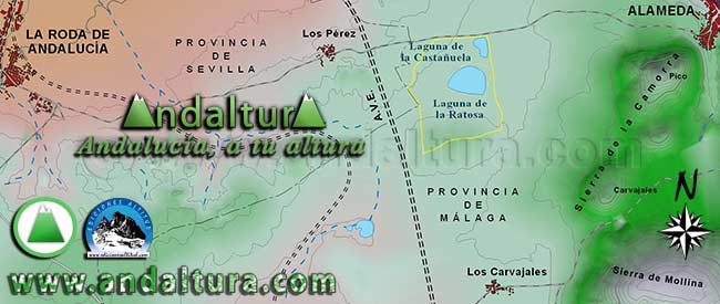 Mapa de Situación de Los Carvajales y la Reserva Natural Laguna de la Ratosa