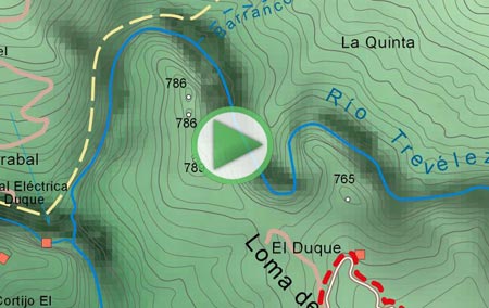 Animación del la etapa entre Órgiva y Fondales del Sendero de Gran Recorrido GR-142, Senda de la Alpujarra