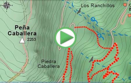 Animación virtual del recorrido para llegar al Refugio Ventura desde Lanjarón