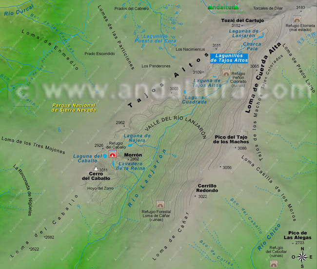 Mapa Lagunillos de Tajos Altos
