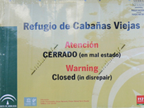 Cartel Refugio Cerrado